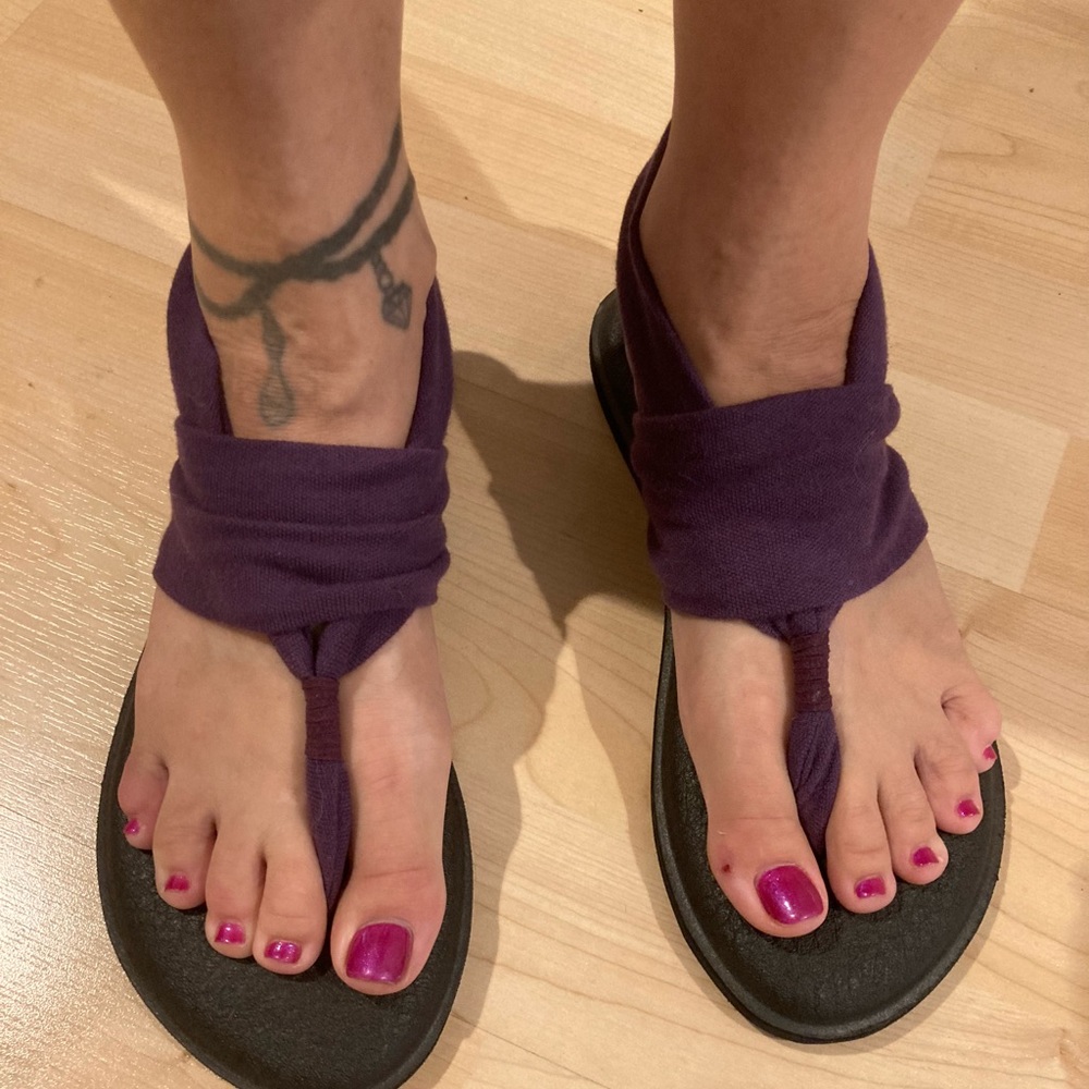 Sanuk flats. Incredibly soft and comfortable and lightweight